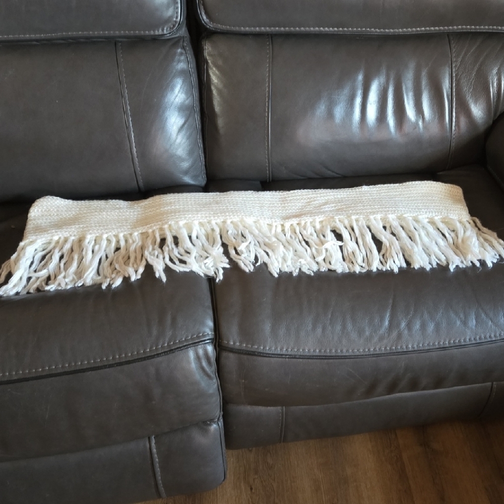 a new day Cream Fringe Scarf